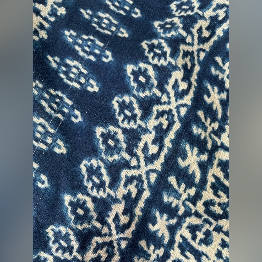 Coldwater Creek pre worn Navy and Cream Patterned Asymmetrical Skirt size M - Picture 9 of 13